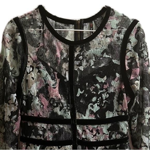 Fire Los Angeles, Cowl Neckline, Long Sleeves, Art Dress, Multi, Large - Picture 3 of 7